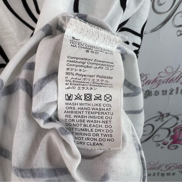 Emily rose short line work artist Abstract Black and White Women's Tank Top - Picture 8 of 9